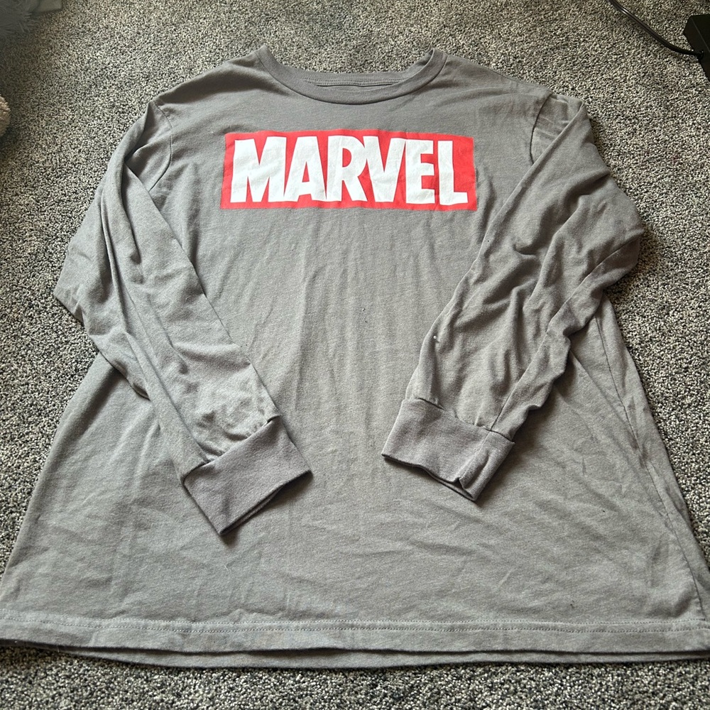 Marvel Gray Long Sleeve Shirt